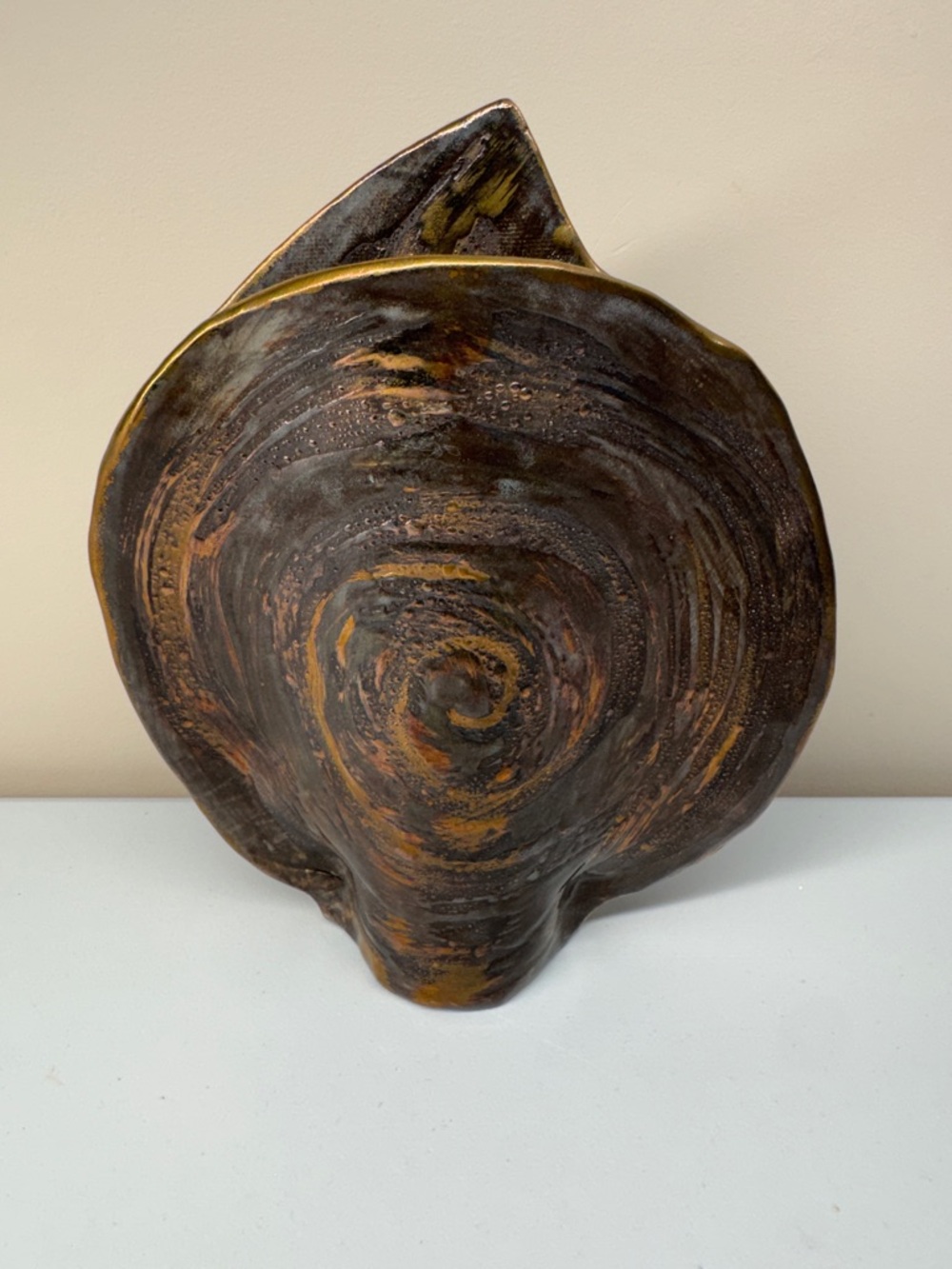 Originals Studio Art Pottery Vase OOAK with Spiral Design